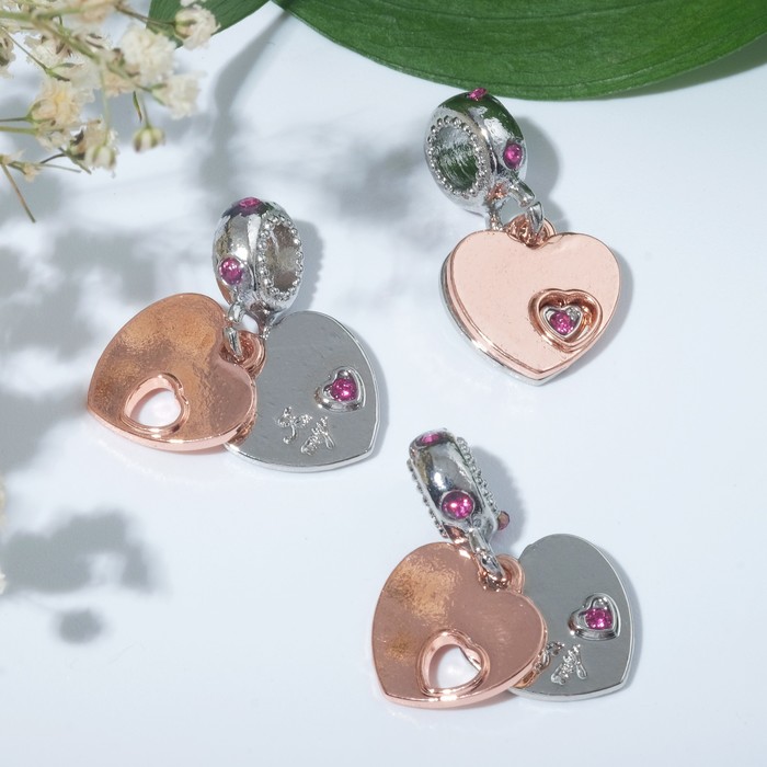 Подвеска "Часть сердечка", цвет розовый в серебристо-золотом
Подвеска "Часть сердечка", цвет розовый в серебристо-золотом