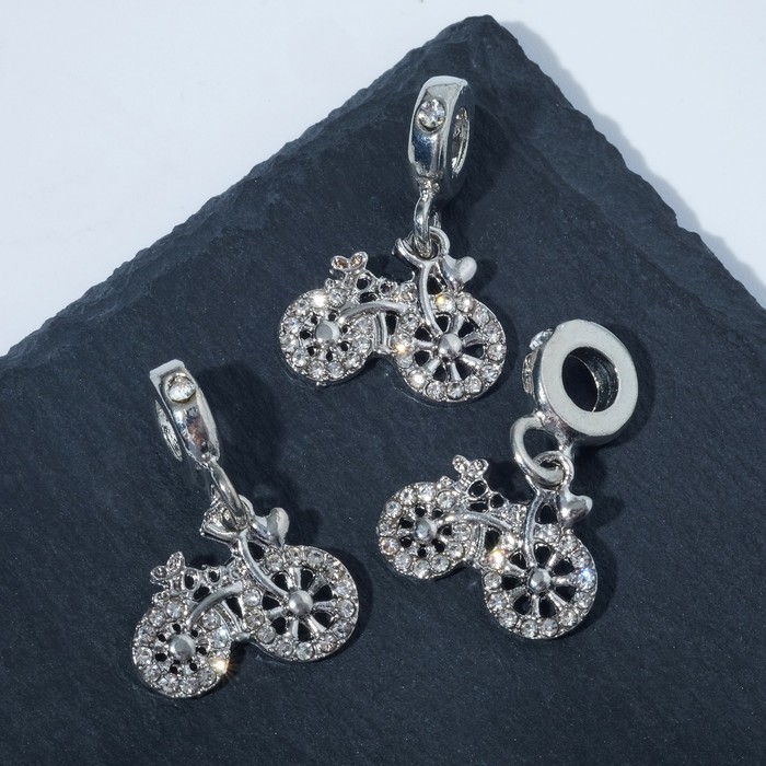 Подвеска "Велосипед", цвет белый в серебре
Подвеска "Велосипед", цвет белый в серебре