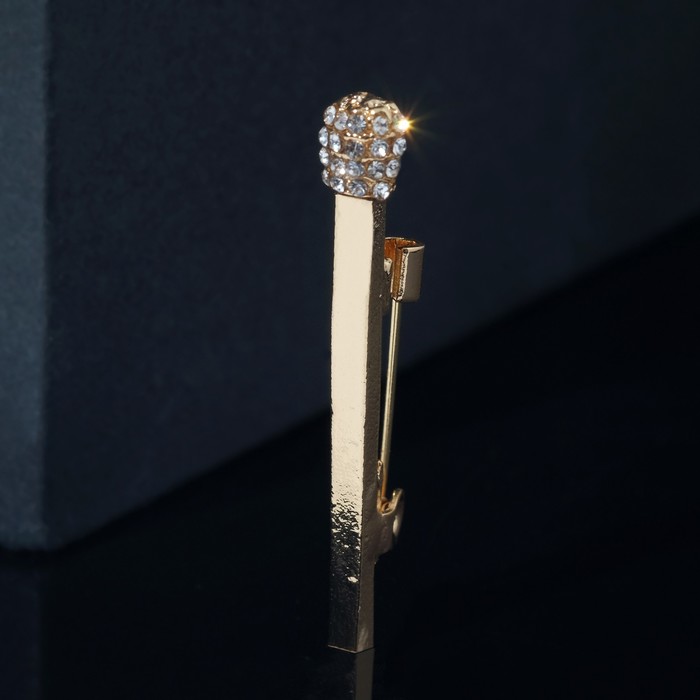 Брошь "Спичка", цвет белый в золоте
Брошь "Спичка", цвет белый в золоте