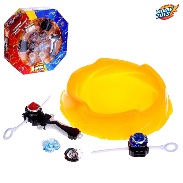 Набор волчков ULTRA SPIN, 2 волчка, арена, 2 устройства для запуска 
Набор волчков ULTRA SPIN, 2 волчка, арена, 2 устройства для запуска