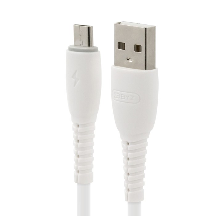 Кабель BYZ BC-026m, USB - microUSB, 5 А, 2 м, белый 
Кабель BYZ BC-026m, USB - microUSB, 5 А, 2 м, белый