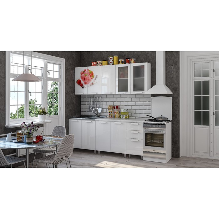 Кухонный гарнитур Айс-крим 2000х595 белый глянец/Антарес/белый
Кухонный гарнитур Айс-крим 2000х595 белый глянец/Антарес/белый
