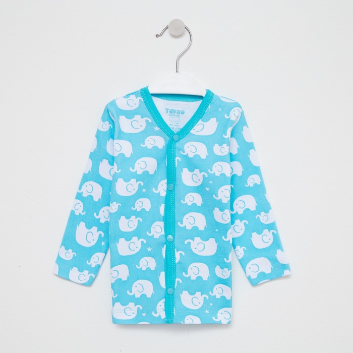 Кофточка для мальчика, цвет бирюзовый/слоники рост 74 см
Кофточка для мальчика, цвет бирюзовый/слоники рост 74 см