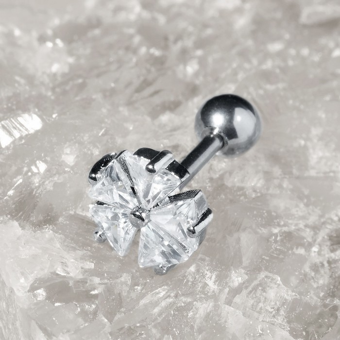 Пирсинг в ухо (хеликс) "Цветок", L=1см, цвет белый в золоте
Пирсинг в ухо (хеликс) "Цветок", L=1см, цвет белый в золоте