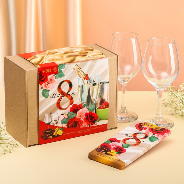 Подарочный набор «8 марта»: тёмный шоколад: ананасы в шампанском, 100 г., бокал 2 шт. х 350 мл.
Подарочный набор «8 марта»: тёмный шоколад: ананасы в шампанском, 100 г., бокал 2 шт. х 350 мл.