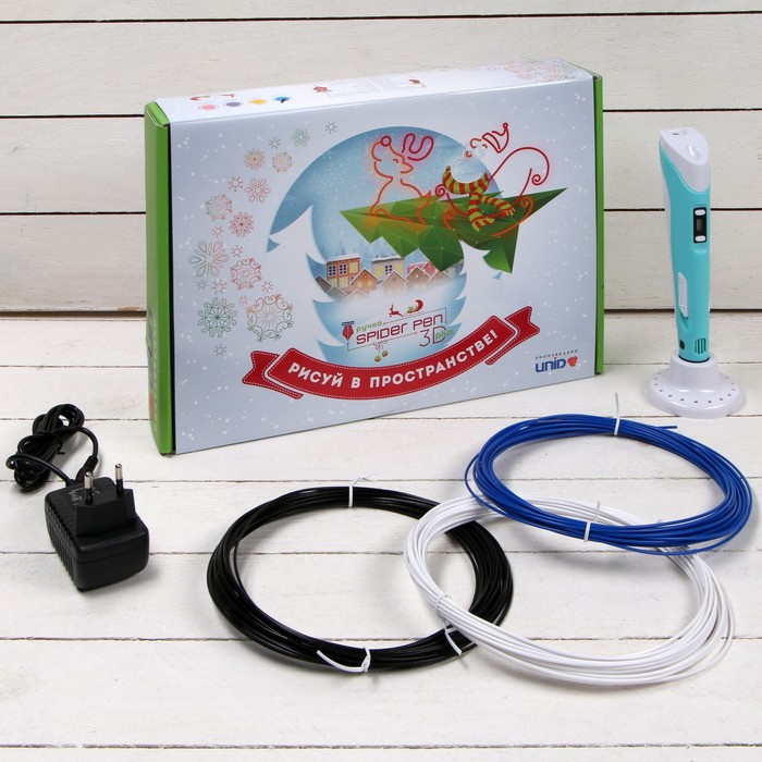 Комплект 3D ручка Spider Pen PLUS + трафарет +пластик PLA 10 цветов по 10м, голубой
Комплект 3D ручка Spider Pen PLUS + трафарет +пластик PLA 10 цветов по 10м, голубой