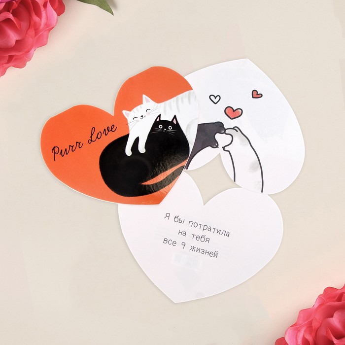 Открытка-валентинка «Котики», 15,3 х 12 см
Открытка-валентинка «Котики», 15,3 х 12 см