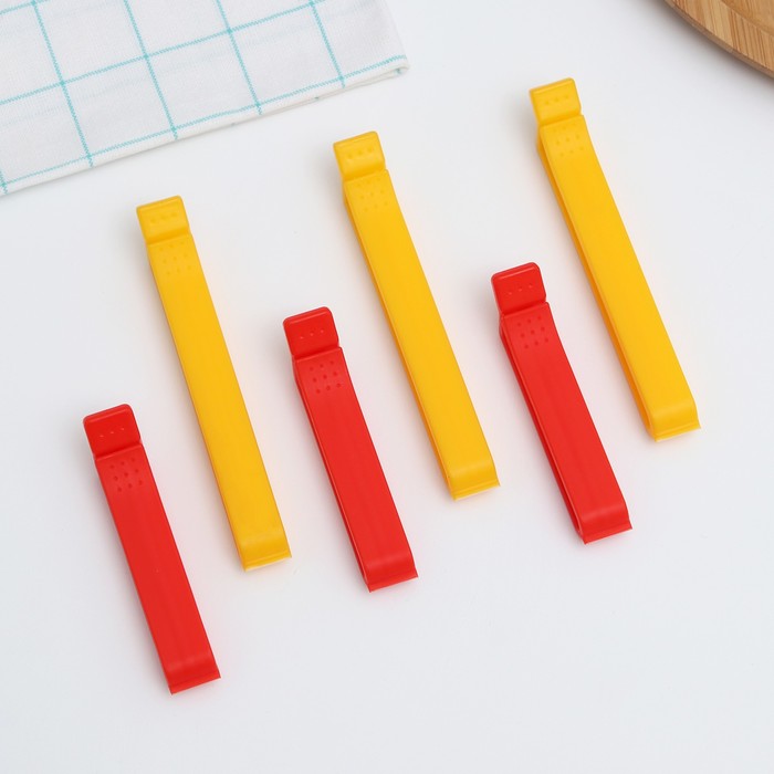 Набор зажимов для пакетов, 6 шт
Набор зажимов для пакетов, 6 шт