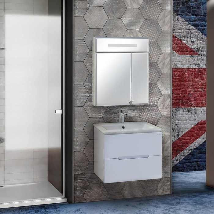 фото Тумба подвесная айленд 60.13 с раковиной элина-60 onika