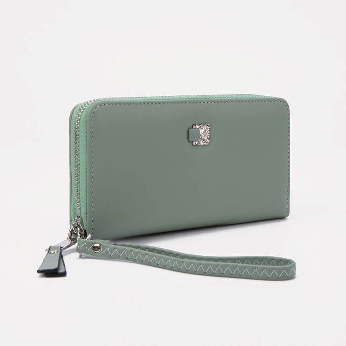 Кошелёк на молнии, с ручкой, цвет зелёный
Кошелёк на молнии, с ручкой, цвет зелёный