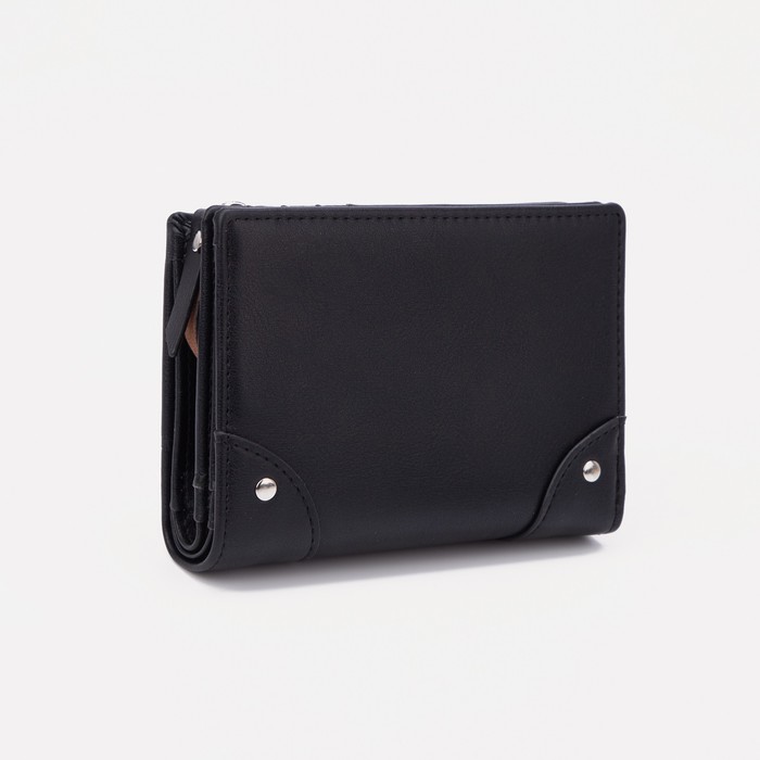 Кошелёк на кнопке, цвет чёрный
Кошелёк на кнопке, цвет чёрный