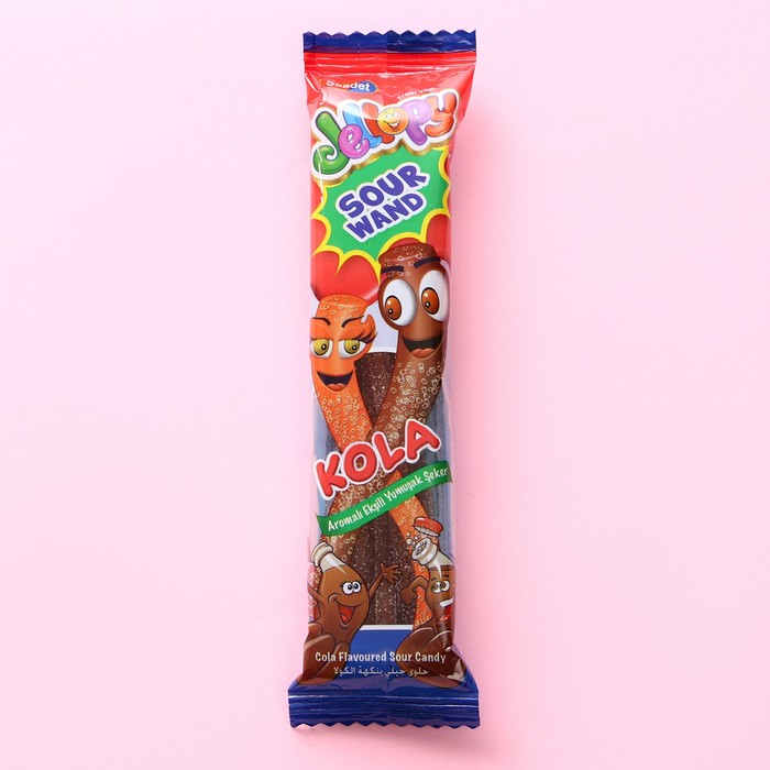 Жевательный мармелад Jellopy вкус кола, трубочки в кислой обсыпке, 20 г
Жевательный мармелад Jellopy вкус кола, трубочки в кислой обсыпке, 20 г