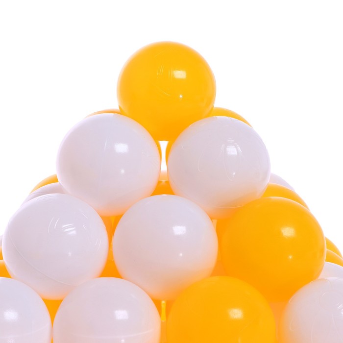Набор шаров для сухого бассейна с рисунком, цвет белый с желтым, 500 штук
Набор шаров для сухого бассейна с рисунком, цвет белый с желтым, 500 штук