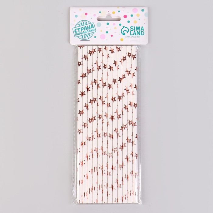 Трубочки для коктейля «Звезда», набор 12 шт., цвет розовое золото
Трубочки для коктейля «Звезда», набор 12 шт., цвет розовое золото