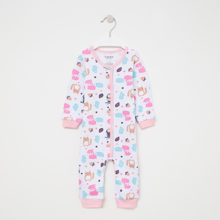 Комбинезон для девочки, цвет белый/животные, рост 74-80 см 
Комбинезон для девочки, цвет белый/животные, рост 74-80 см