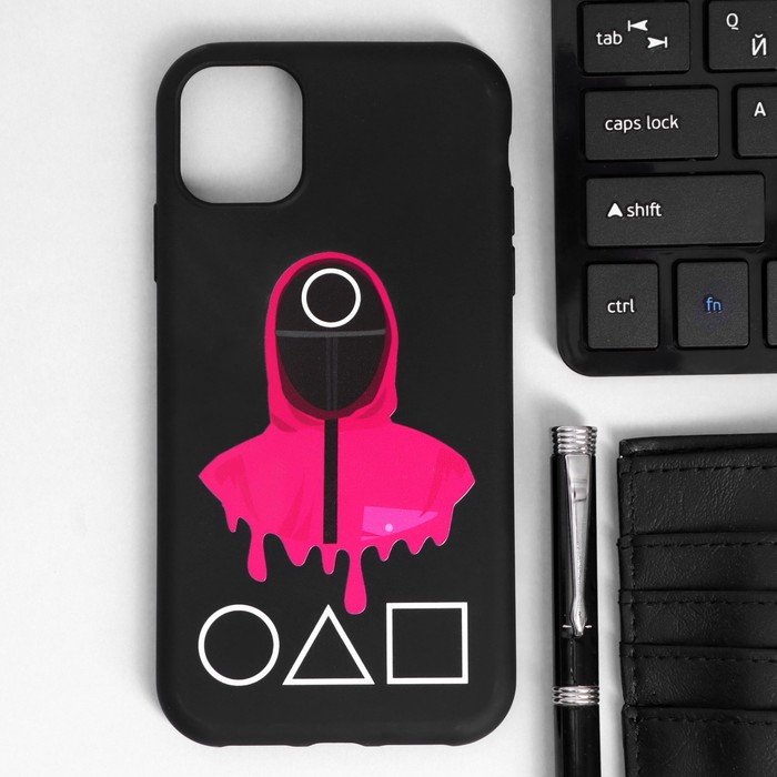 Чехол Krutoff, для Apple iPhone 11, Soft Case, рабочий, игра в кальмара, черный
Чехол Krutoff, для Apple iPhone 11, Soft Case, рабочий, игра в кальмара, черный