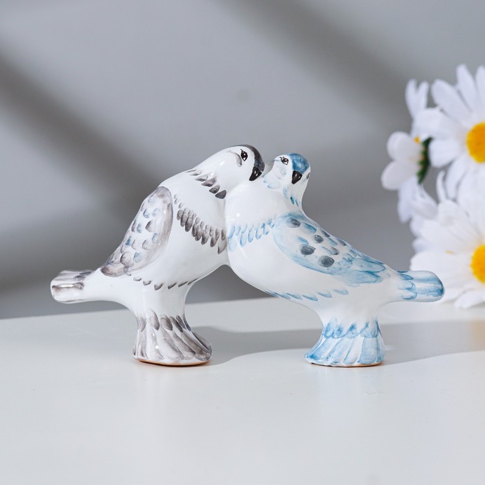 Сувенир "Парочка-голуби", ярославская майолика, h=7 см 
Сувенир "Парочка-голуби", ярославская майолика, h=7 см