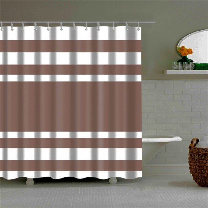фото Штора для ванной velvet, 180х200 см, ple, цвет шоколад primanova