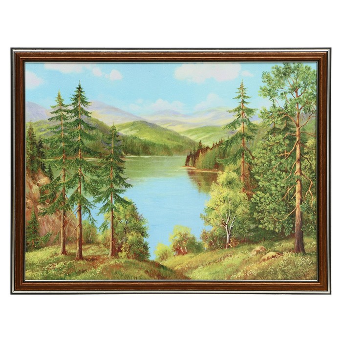 Картина "Вид на озеро" 30х40 (33х43)см
Картина "Вид на озеро" 30х40 (33х43)см