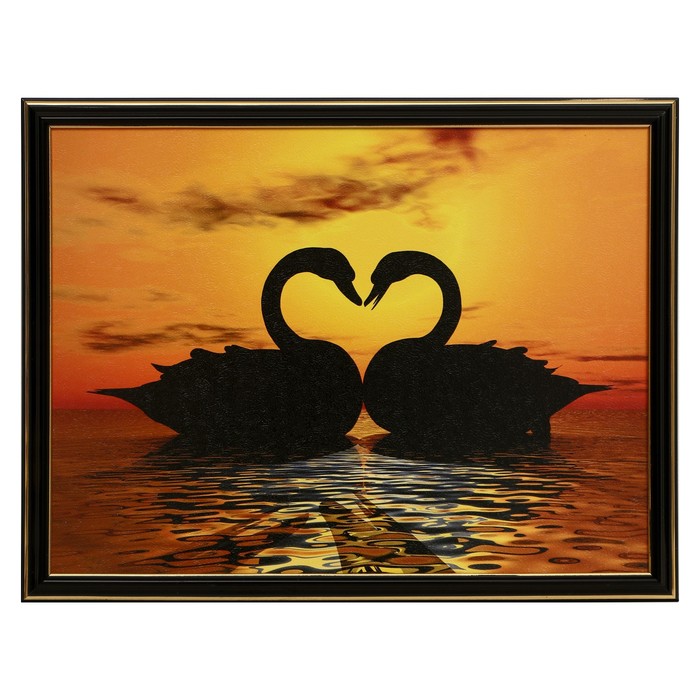 Картины "Лебединая пара" 30х40 (33х43) см 
Картины "Лебединая пара" 30х40 (33х43) см