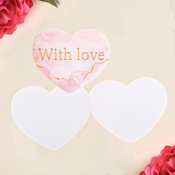 Открытка-мини двойная With love, 7 х 6 см
Открытка-мини двойная With love, 7 х 6 см