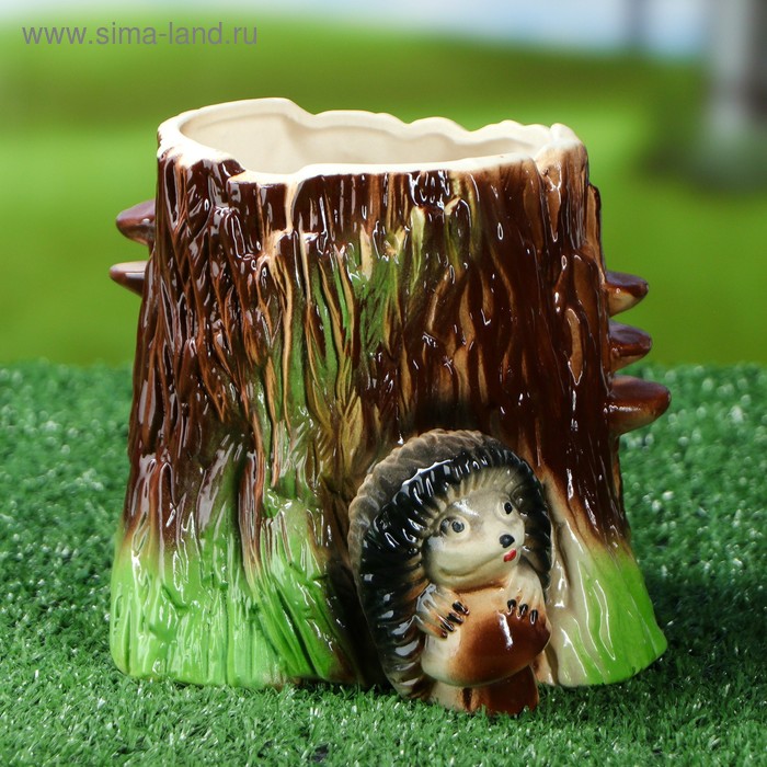 Кашпо фигурное "Пень с ёжиком", разноцветное, керамика, 1.5 л
Кашпо фигурное "Пень с ёжиком", разноцветное, керамика, 1.5 л