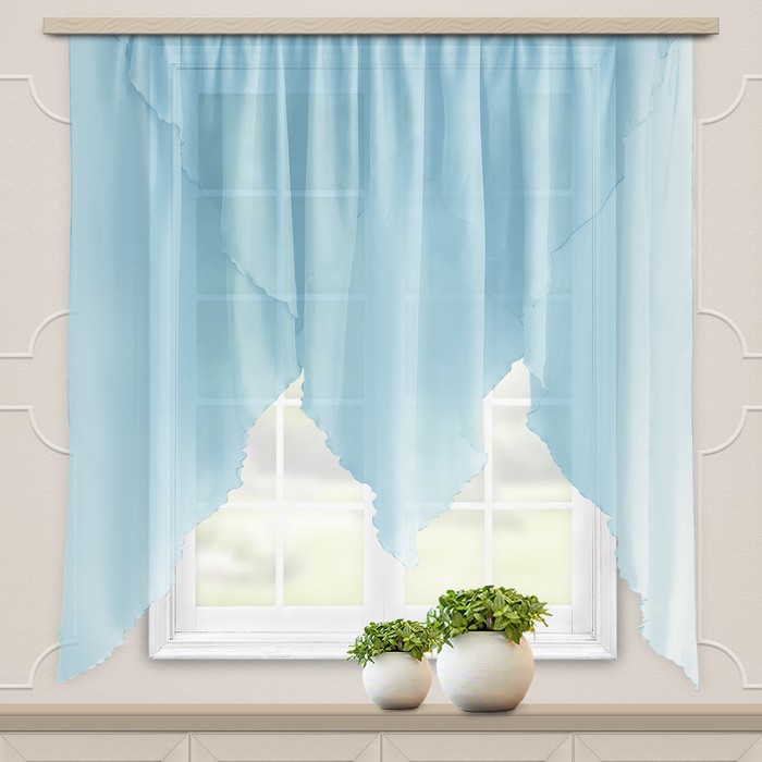Комплект штор для кухни "Мелисса" 300х160 см, голубой, вуаль, пэ
Комплект штор для кухни "Мелисса" 300х160 см, голубой, вуаль, пэ