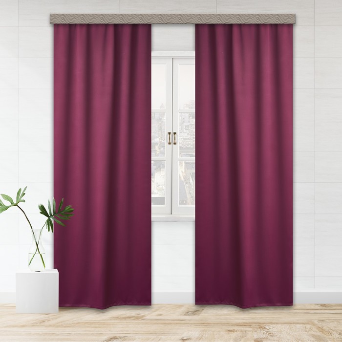 Штора портьерная "Матовый" 135х260 см,блэкаут, красное вино, пэ, 2 шт
Штора портьерная "Матовый" 135х260 см,блэкаут, красное вино, пэ, 2 шт