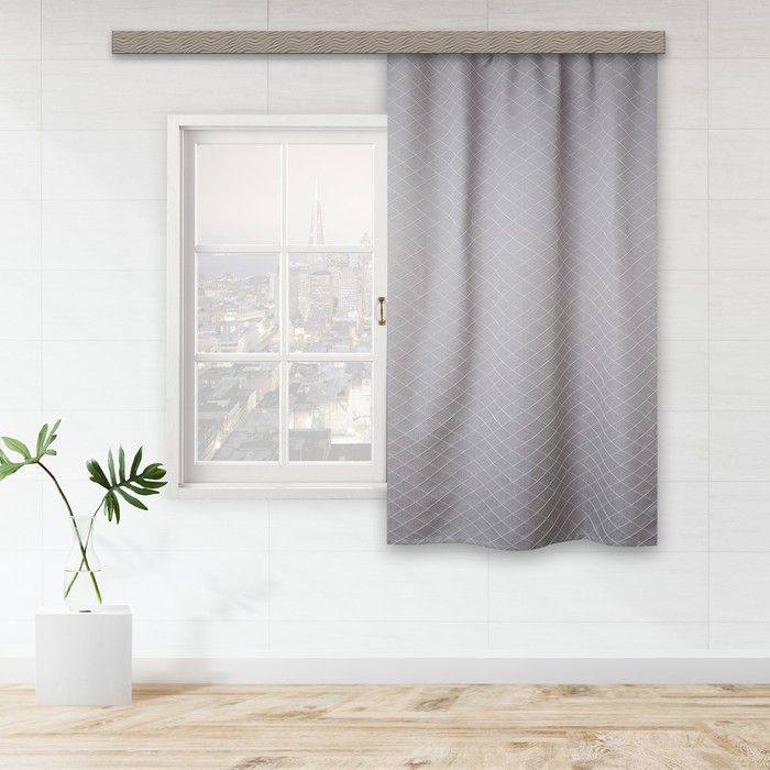 Штора портьерная для кухни Жаккард Ромбы 135х180 см, серый, пэ
Штора портьерная для кухни Жаккард Ромбы 135х180 см, серый, пэ