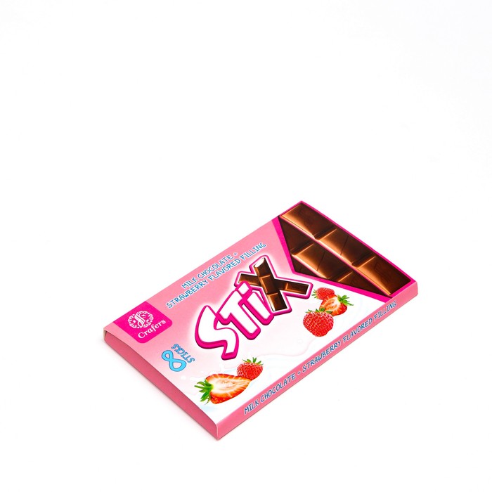 Шоколад молочный Stix молочная начинка со вкусом клубники пенал-шоубокс, 152 г
Шоколад молочный Stix молочная начинка со вкусом клубники пенал-шоубокс, 152 г