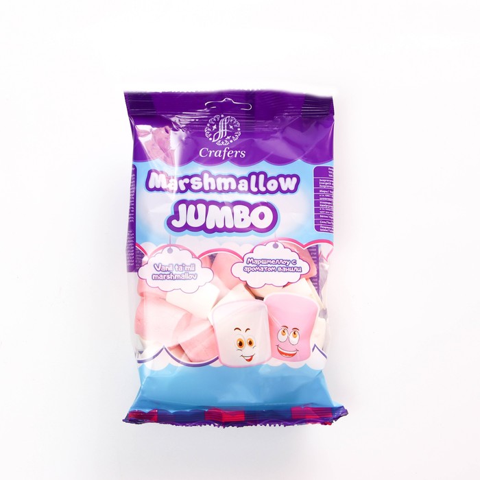 Конфеты Crafers Marshmallow Jumbo гассет пакет, 100г
Конфеты Crafers Marshmallow Jumbo гассет пакет, 100г