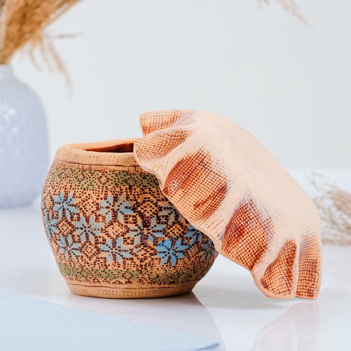 Горшок для запекания "Вышивка" с крышкой 0,6л
Горшок для запекания "Вышивка" с крышкой 0,6л