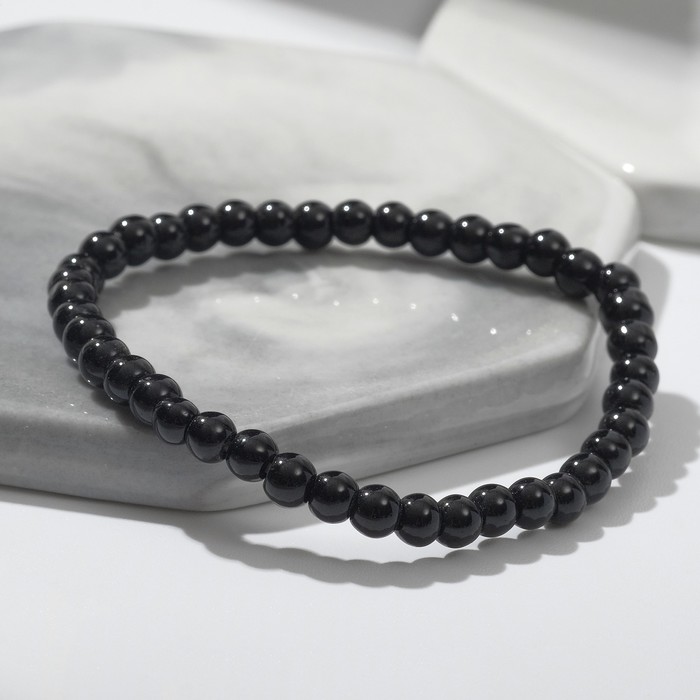 Браслет "Нить" бусина №4, цвет чёрный, d=7
Браслет "Нить" бусина №4, цвет чёрный, d=7