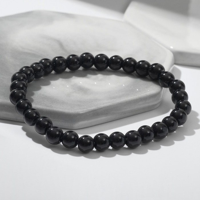 Браслет "Нить" бусина №6, цвет чёрный, d=7
Браслет "Нить" бусина №6, цвет чёрный, d=7