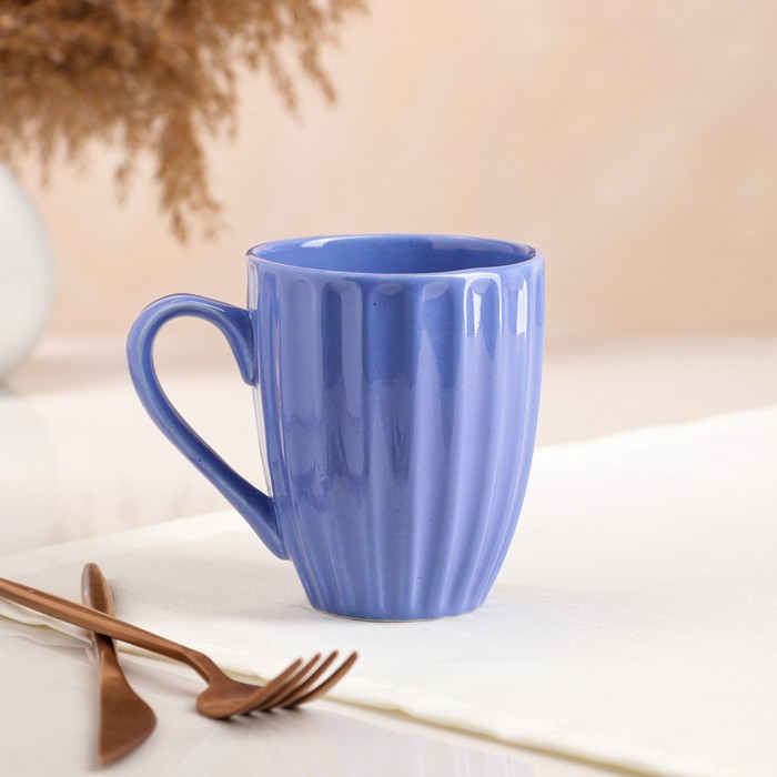 Кружка "Ребристая", синяя, керамика, 0.4 л
Кружка "Ребристая", синяя, керамика, 0.4 л
