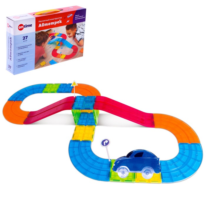 Конструктор магнитный «Магический трек», машинка ездит от батареек, 27 деталей
Конструктор магнитный «Магический трек», машинка ездит от батареек, 27 деталей