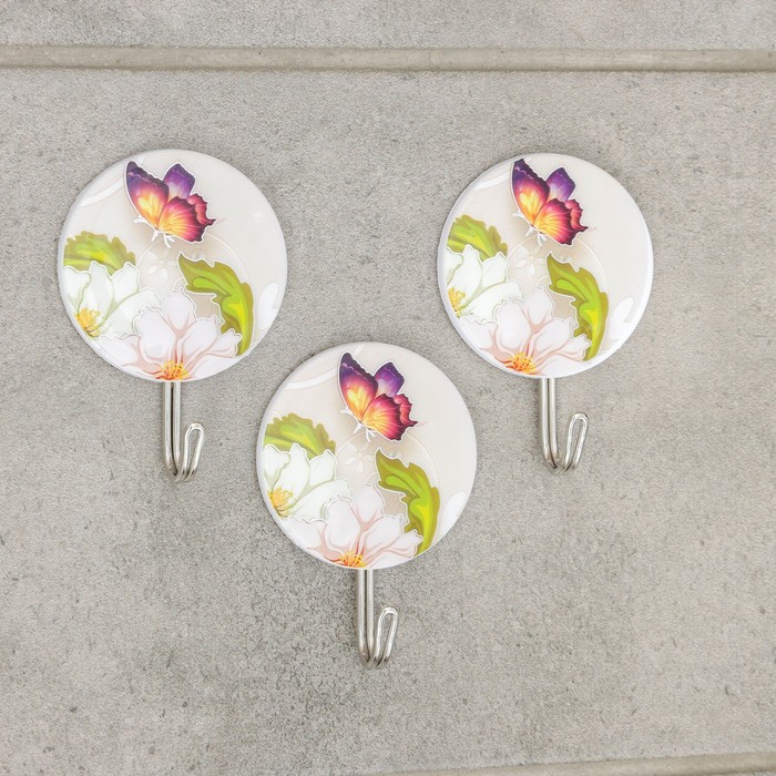 Крючок на липучке «Бабочка на цветке», 3 шт
Крючок на липучке «Бабочка на цветке», 3 шт