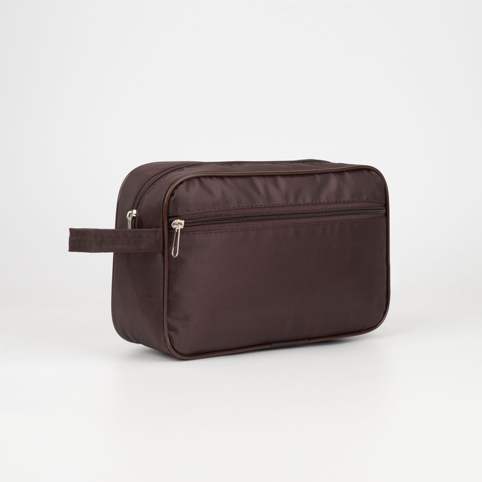 Косметичка на молнии, с подкладом, наружный карман, цвет коричневый
Косметичка на молнии, с подкладом, наружный карман, цвет коричневый