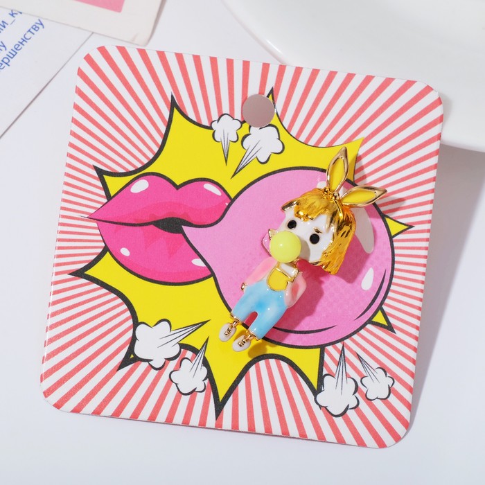 Брошь "Девочка" бабл-гам, цветная в золоте
Брошь "Девочка" бабл-гам, цветная в золоте