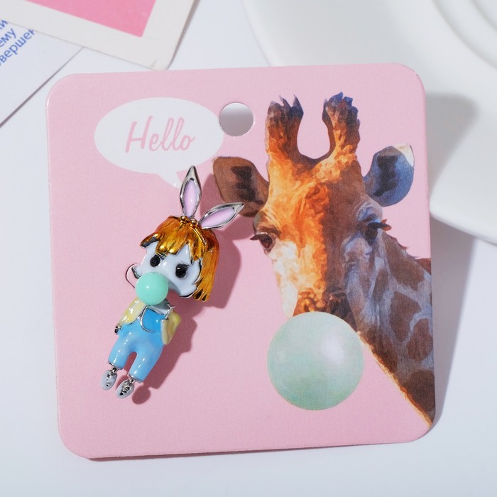 Брошь "Девочка" бабл-гам, цветная в серебре
Брошь "Девочка" бабл-гам, цветная в серебре