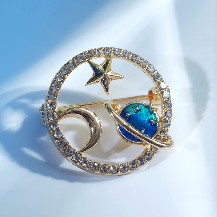 Брошь "Вселенная" небесные светила, цветная в золоте
Брошь "Вселенная" небесные светила, цветная в золоте