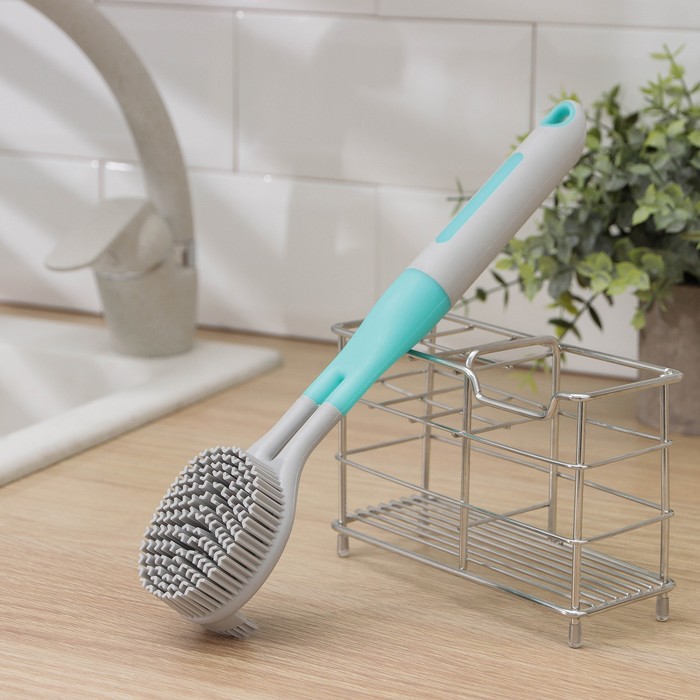 Щётка для посуды резиновая, 27,5 см 
Щётка для посуды резиновая, 27,5 см