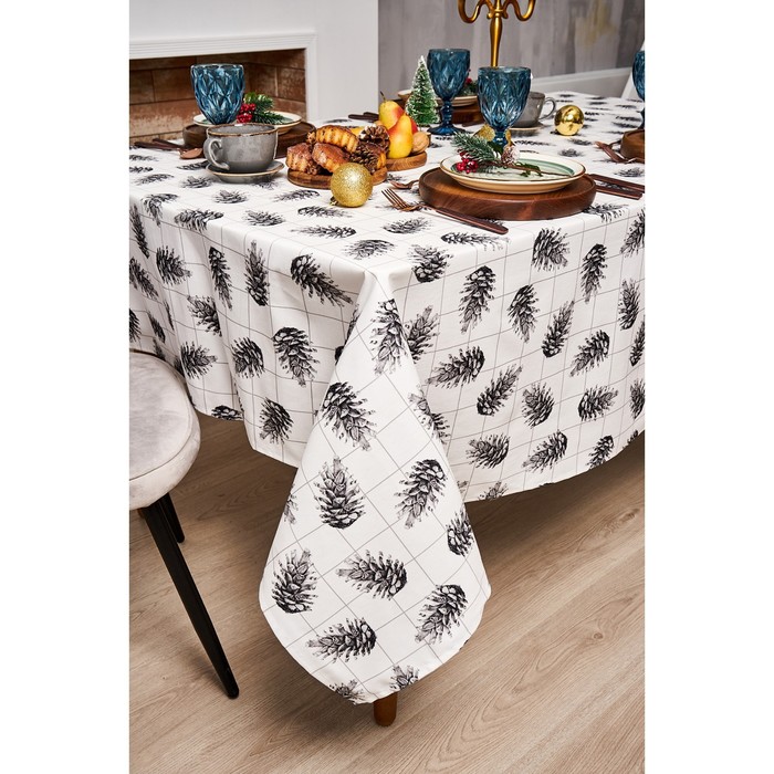 фото Скатерть "этель" christmas 150х110см, 100%хл, саржа 190 гр/м2