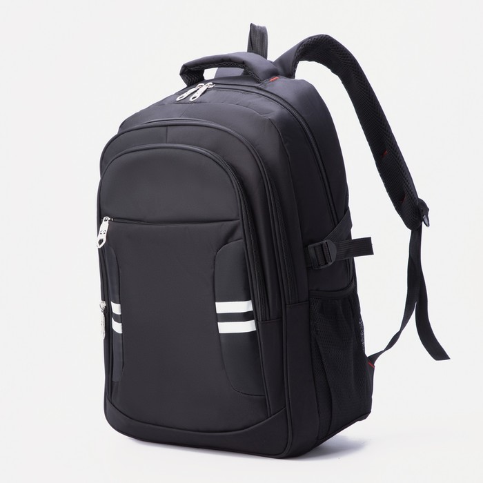 Рюкзак, отдел на молнии, 3 наружных кармана, цвет чёрный
Рюкзак, отдел на молнии, 3 наружных кармана, цвет чёрный