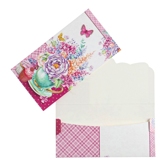 Конверт для денег "Универсальный!" чайный сервиз, цветы
Конверт для денег "Универсальный!" чайный сервиз, цветы