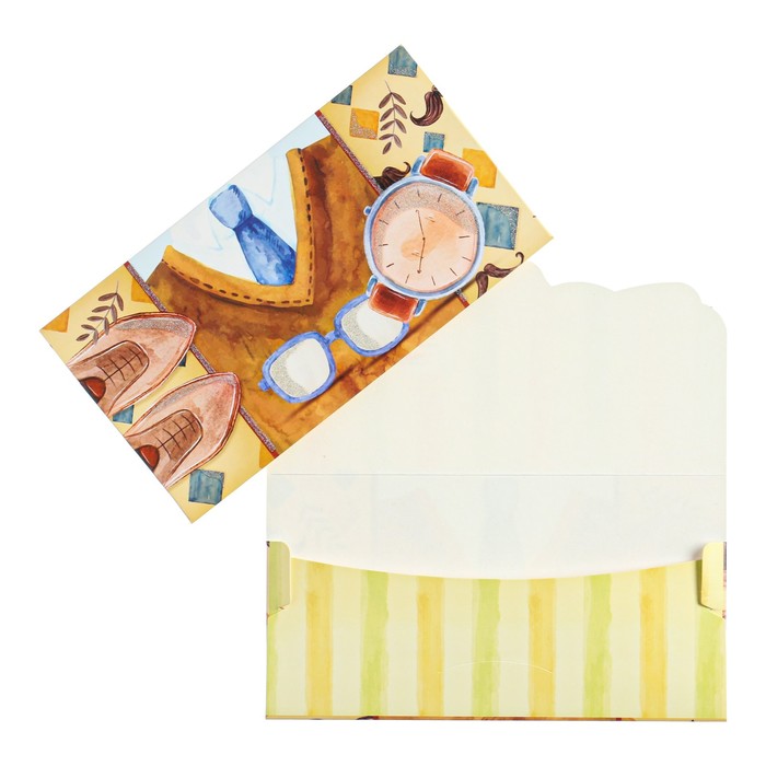 Конверт для денег "Универсальный!" костюм, очки, туфли
Конверт для денег "Универсальный!" костюм, очки, туфли