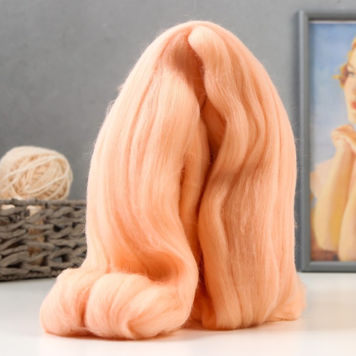 Волокно для валяния Валяшка LG_Wool Fine тонкая шерсть 100% Вереск (1445)