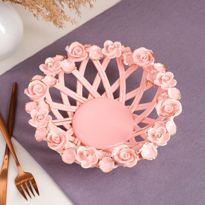 Конфетница "Звезда", розовая, лепка, плетение, авторская работа
Конфетница "Звезда", розовая, лепка, плетение, авторская работа