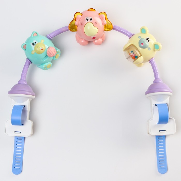 Дуга игровая музыкальная на коляску/кроватку «Зоопарк», 3 игрушки, на присоске, 26 см
Дуга игровая музыкальная на коляску/кроватку «Зоопарк», 3 игрушки, на присоске, 26 см