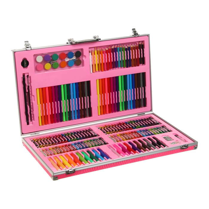 Набор для рисования, в чемоданчике, розовый
Набор для рисования, в чемоданчике, розовый